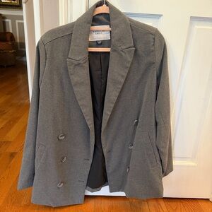 American Eagle Outfitters Women's Gray Double-Breasted Blazer XS